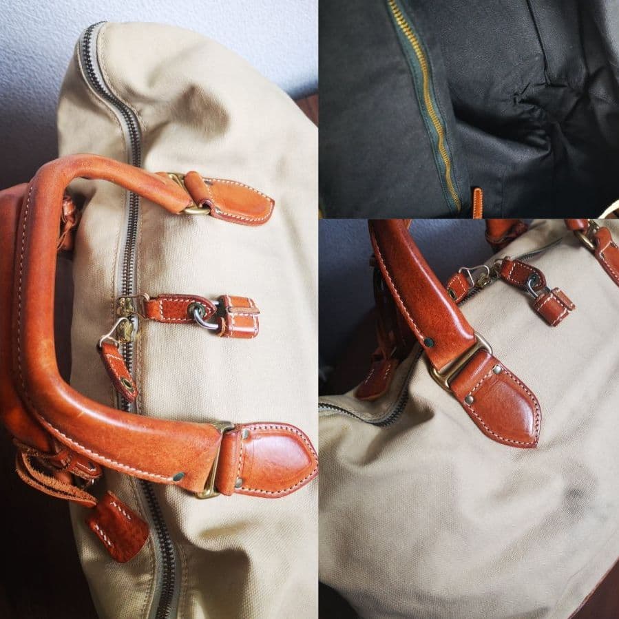 値下☆男女兼用 Felisi フェリージ レザー&キャンバス ボストンバッグ