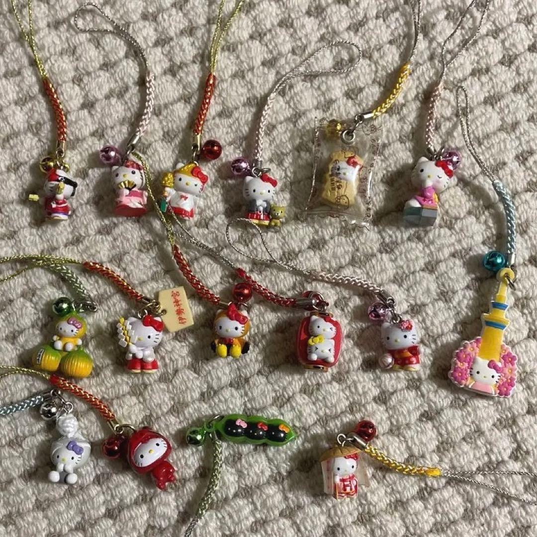 ハローキティ ご当地根付け ストラップ16個セット サンリオ ご当地