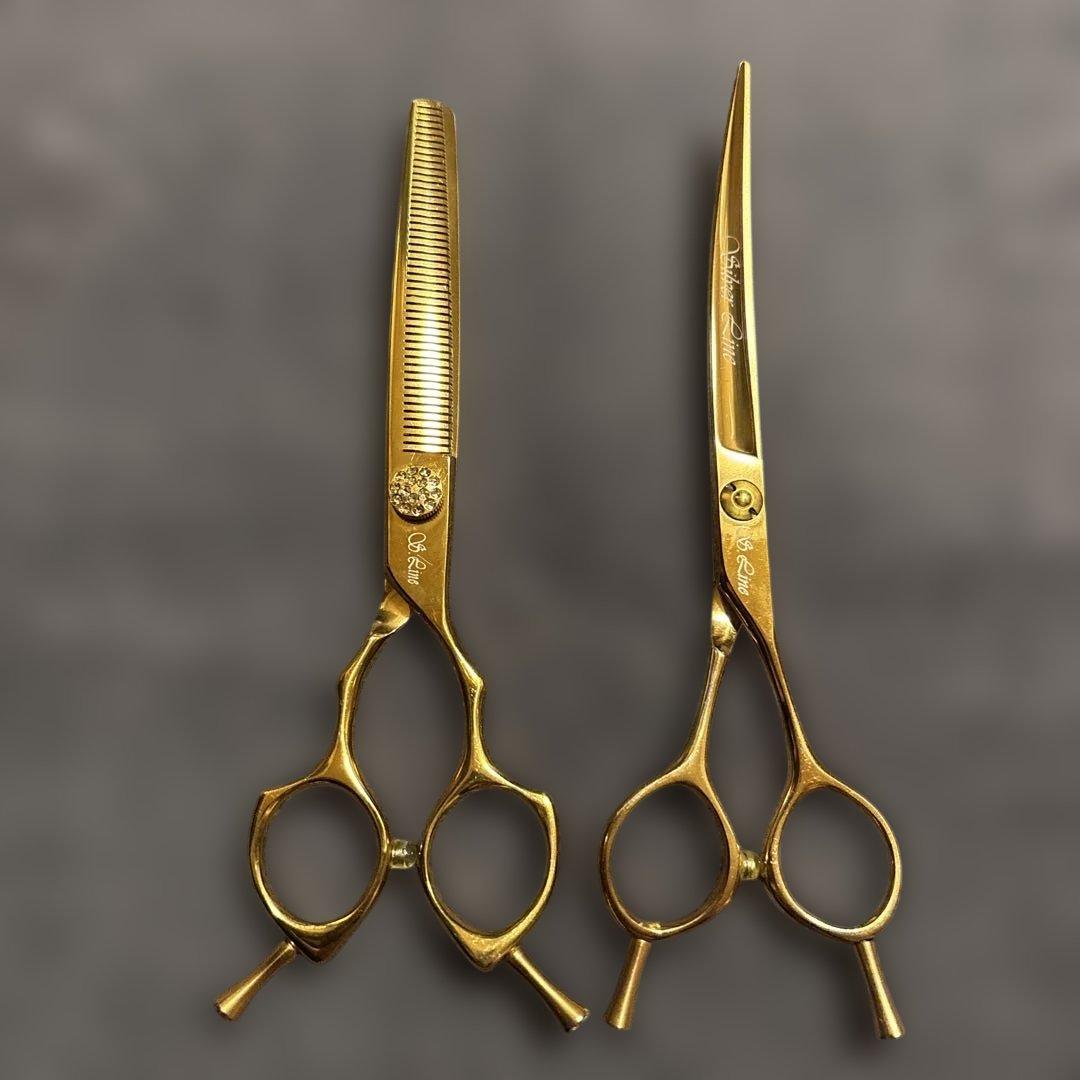 2丁セット】シルバーライン ゴールド カーブバサミ 2丁セット