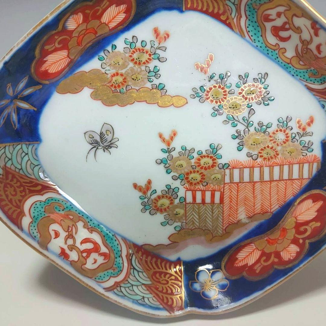 24-1261 古伊万里色絵金彩 変形皿 - メルカリ