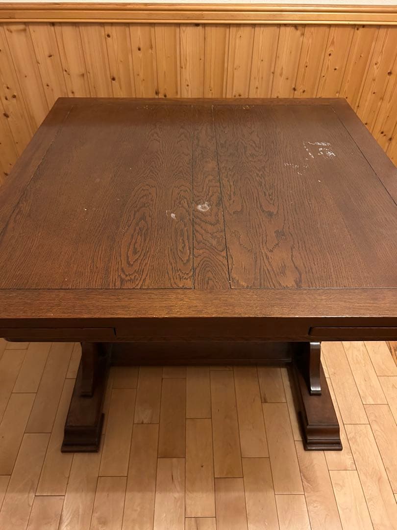9/7（日)までお値下げセール‼️イギリスアンティーク木製伸縮機能付きテーブル