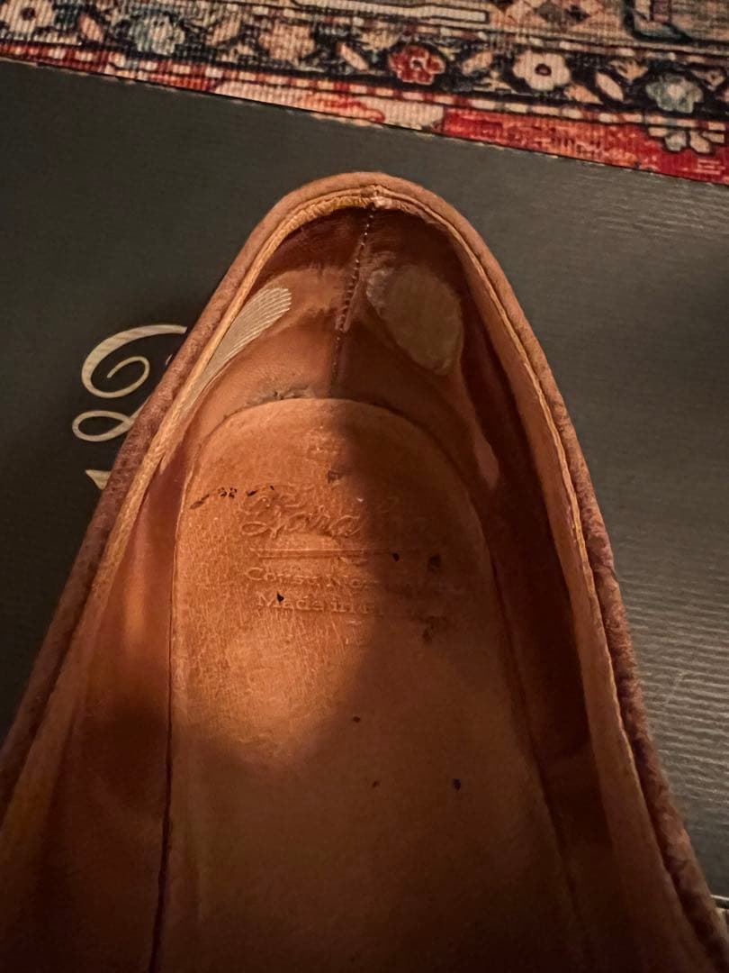箱・証明書有MICHAEL MARRON MARCHE 41.5 茶　シボ革