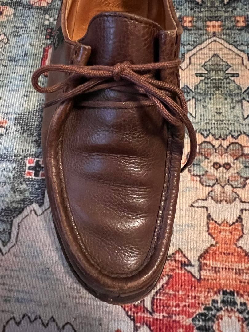 箱・証明書有MICHAEL MARRON MARCHE 41.5 茶　シボ革