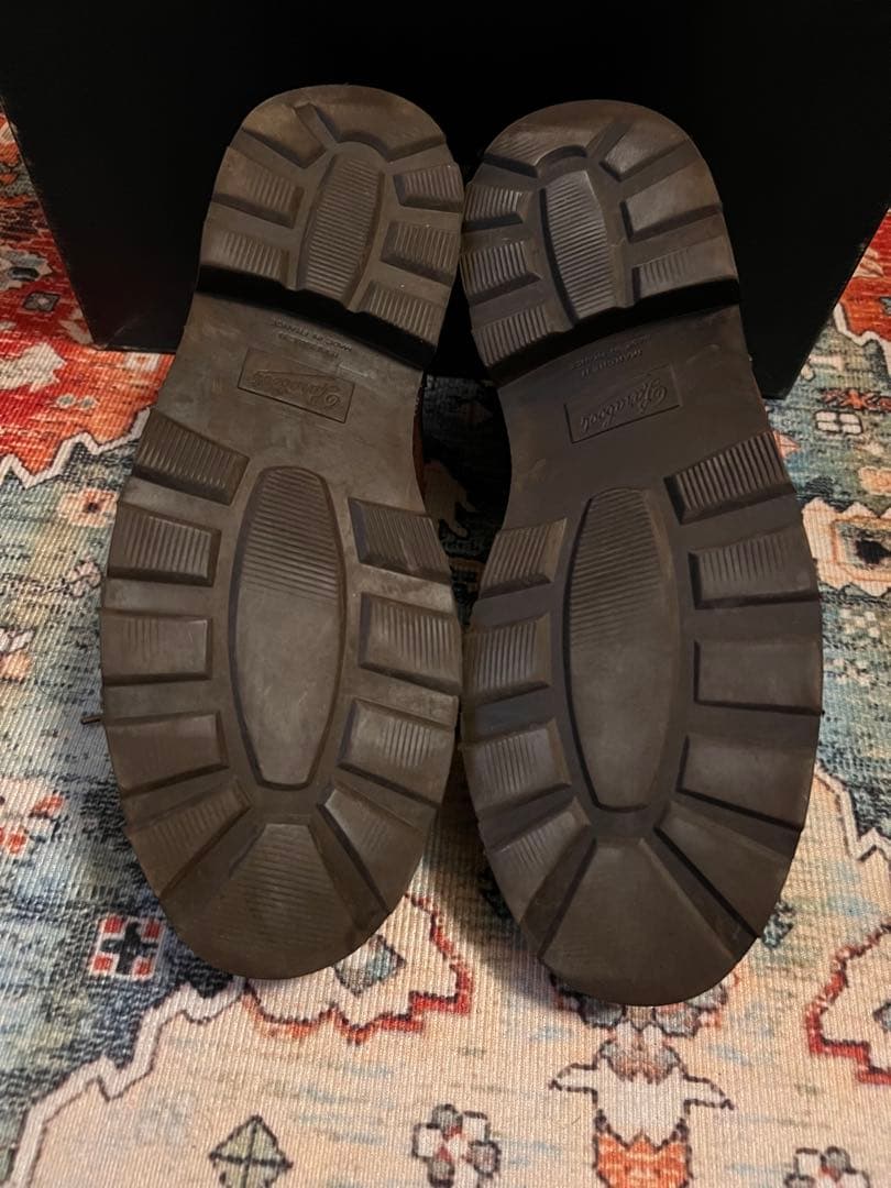 箱・証明書有MICHAEL MARRON MARCHE 41.5 茶　シボ革