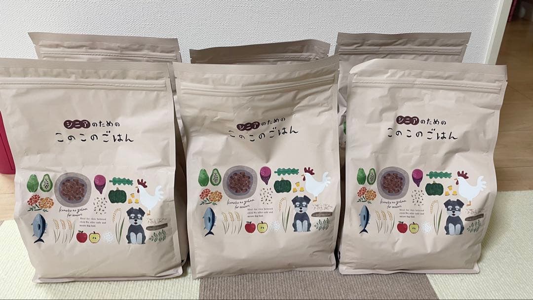 シニアのための】このこのごはん ドライフード 1kg×6パック このこの