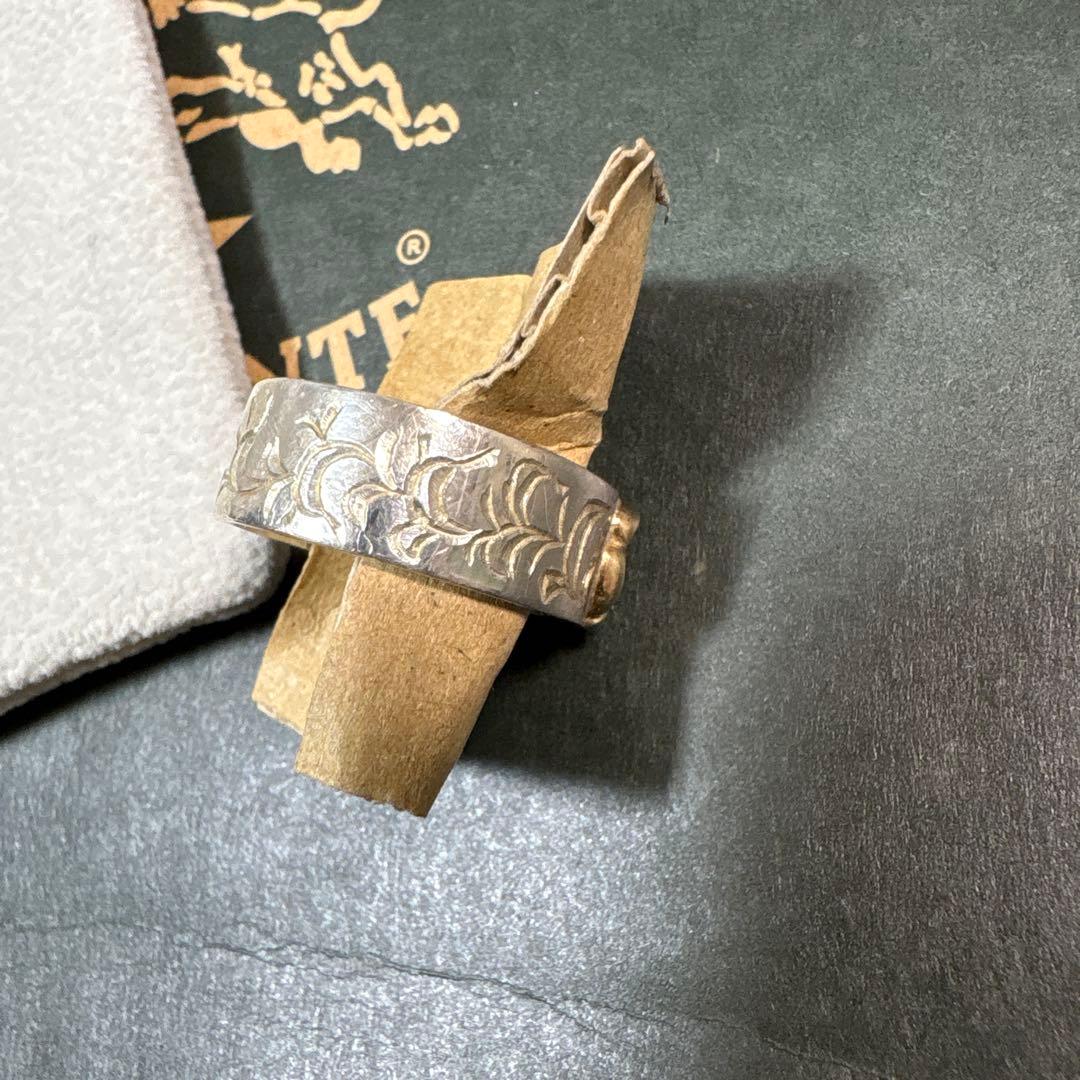 廃盤品TADY&KING アラベスク平打ちリングGPローズ 唐草17号