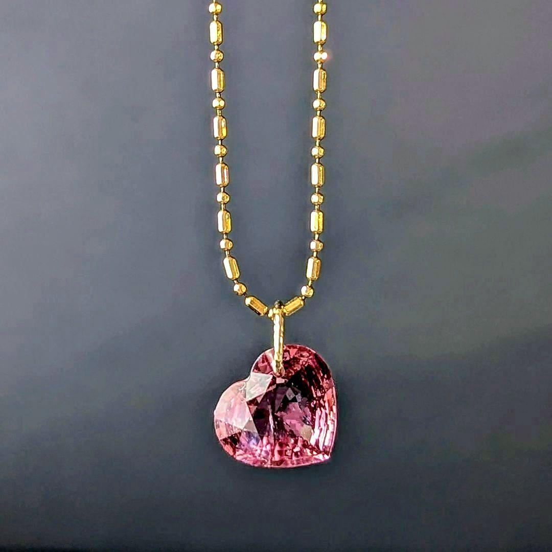 ♢N♢K18 ピンクスピネル＋レモンクォーツ チャーム