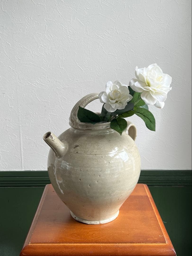 k873 西洋骨董 大きな水差しの様な花瓶/フラワーベース コルク栓詰まり