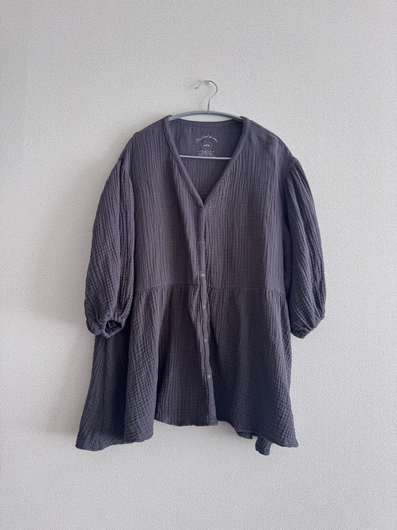 マタニティガーゼプルオーバーとレギンスセット