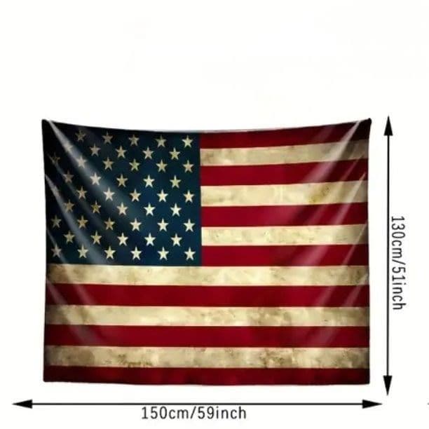 アメリカ 国旗 星条旗 ヴィンテージ風 フラッグ 150x130cm 特大 - メルカリ