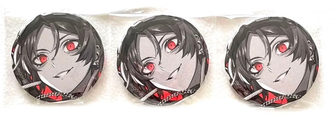 いれいす 缶バッジ りうら AIM&RHYME モノクロ 3個 ソロワンマン