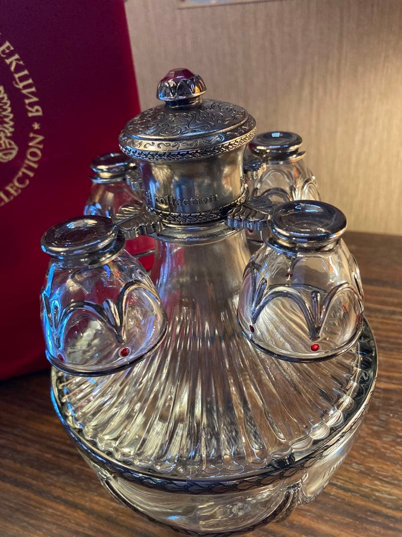 ラドガ インペリアルコレクション 銀 ベネチアングラス デキャンタ 空