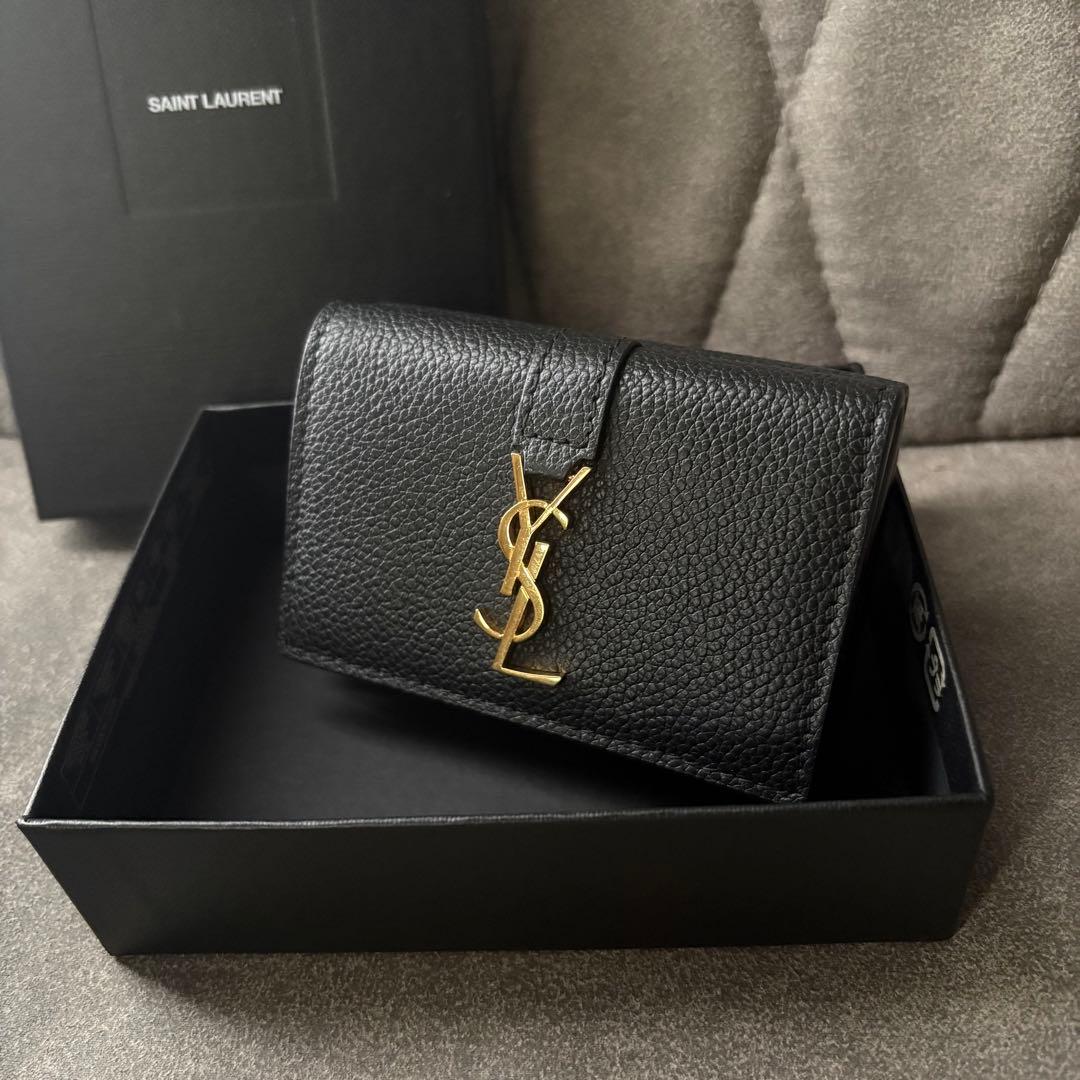 SAINT LAURENT サンローラン 三つ折り オリガミ タイニーウォレット