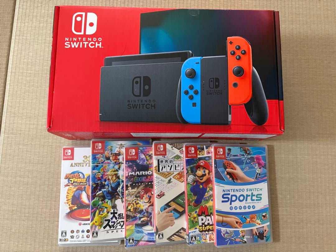 Nintendo Switch 本体 + ゲームソフト6本セット+ジョイコン追加