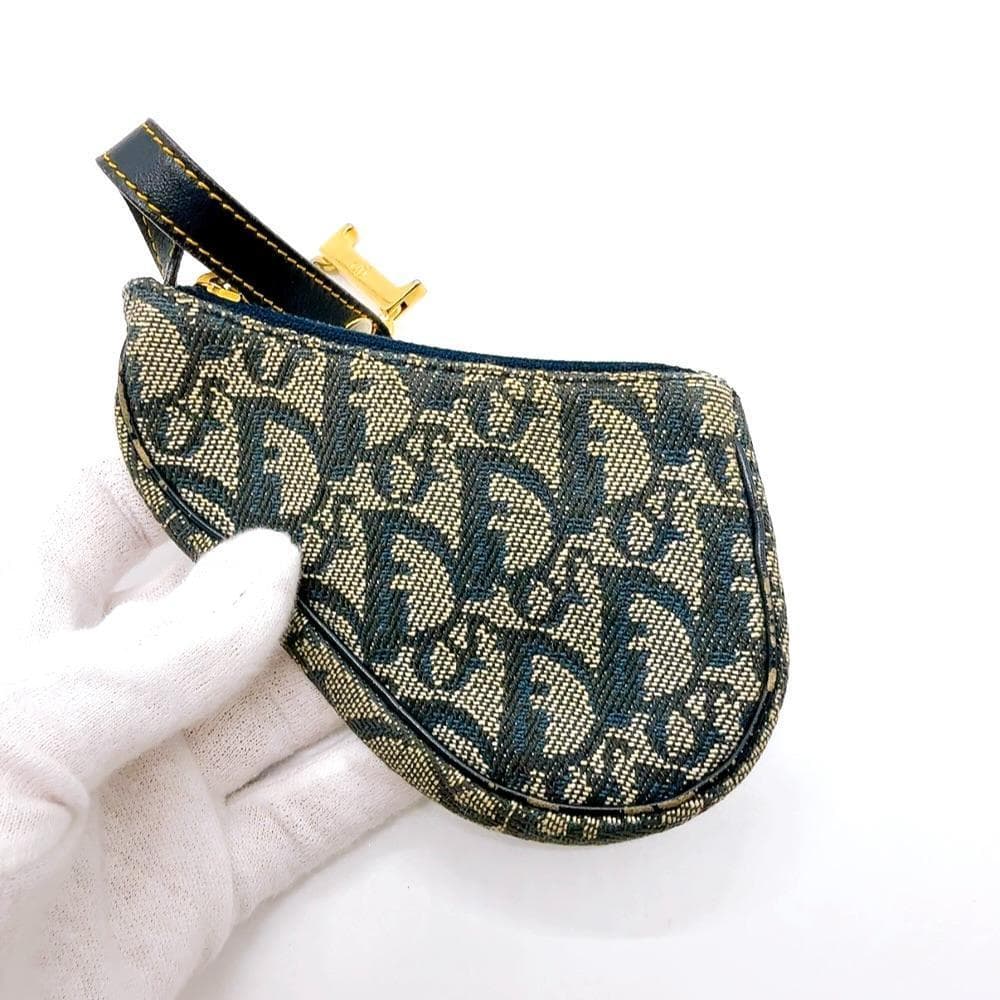 ◇クリスチャンディオール◇キャンバス×レザー/サドル/トロッター/ケース