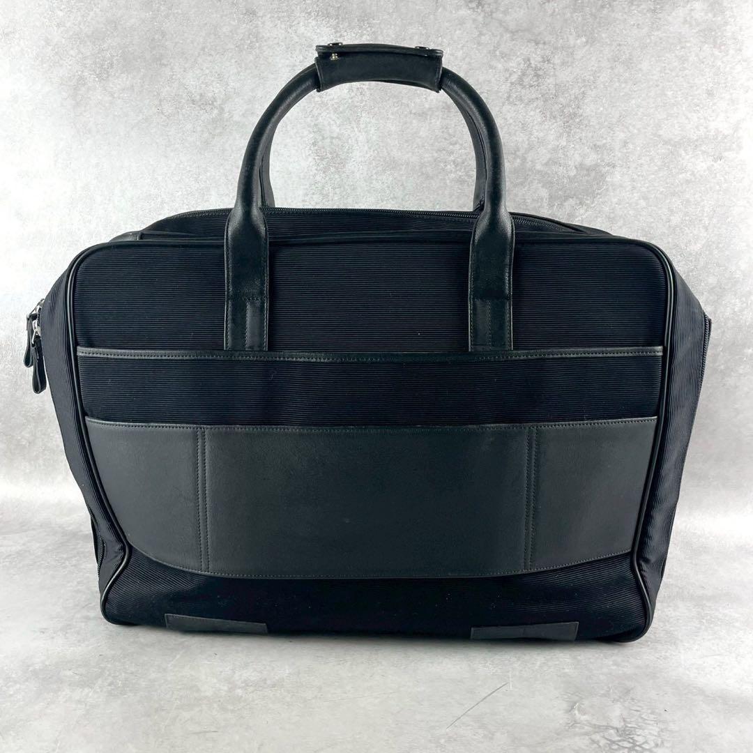 【希少】モンブラン ビジネスバッグ 2way ロゴ金具 レザー キャンバス 黒