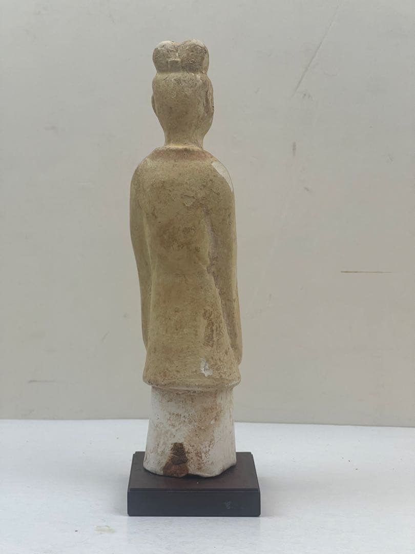古代中国加彩佣 漢の時代の女官の像 送料込み