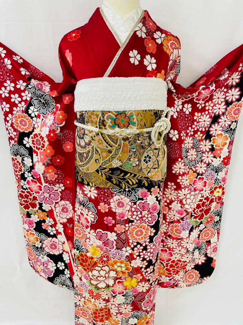 WA-Modern】正絹 絞り振袖 7点フルセット - メルカリ