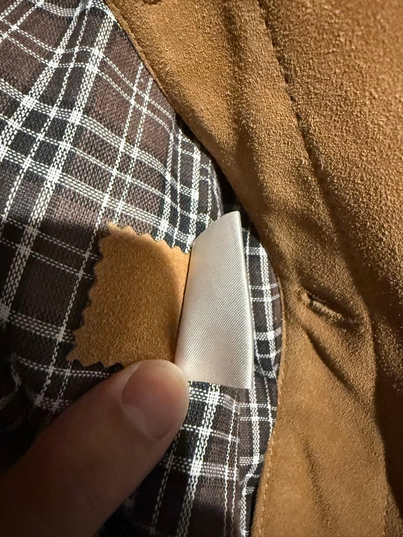 UNKNOWN スエード トラッカー ジャケット 月桂樹ボタン 2XL 牛革