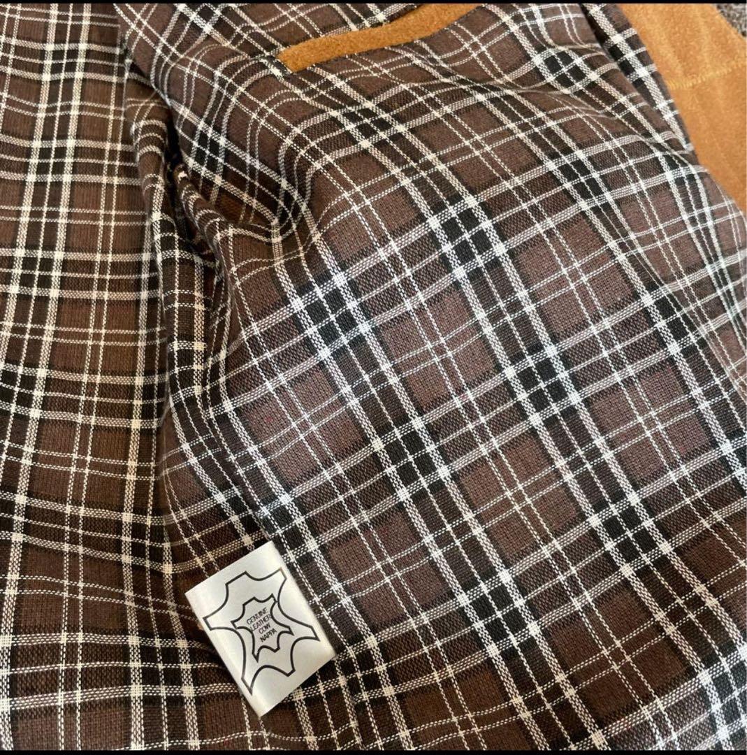 UNKNOWN スエード トラッカー ジャケット 月桂樹ボタン 2XL 牛革