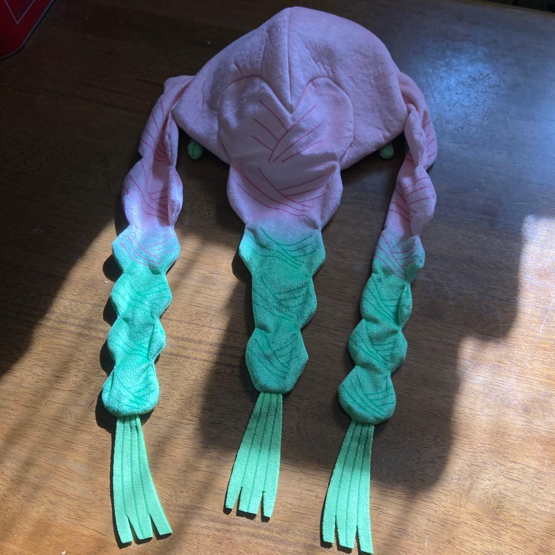 甘露寺蜜璃　かんろじみつり　ファンキャップ　ウィッグ　鬼滅の刃　恋柱　コスプレ