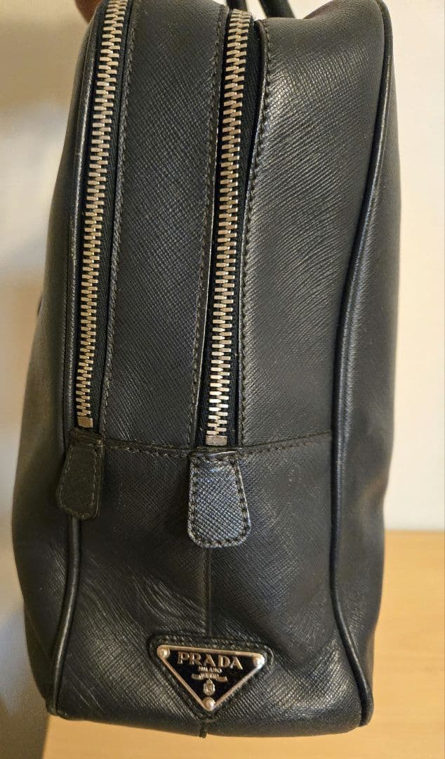 PRADA プラダ ビジネスバッグ サフィアーノレザー ネイビー 美品！！