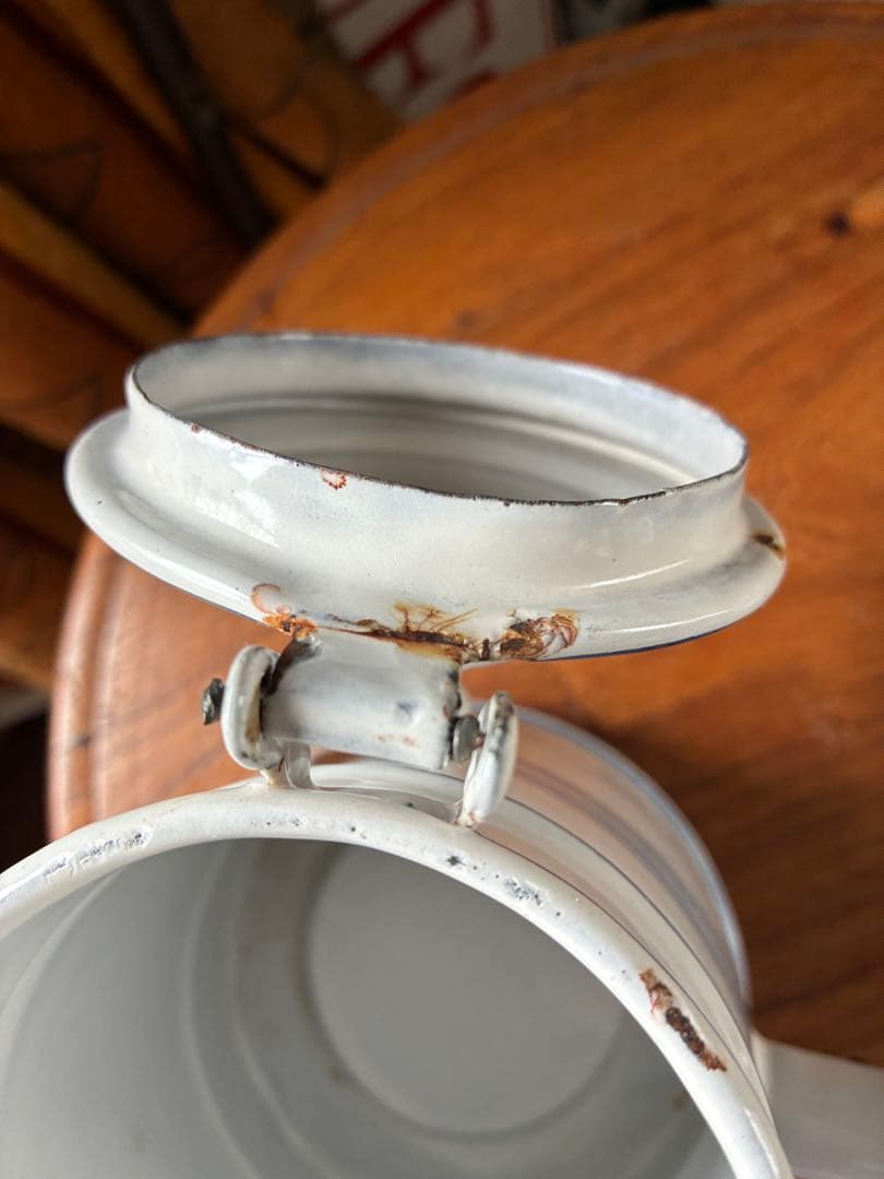 フランスアンティークホーローポットショコラティエールエトワール社レア