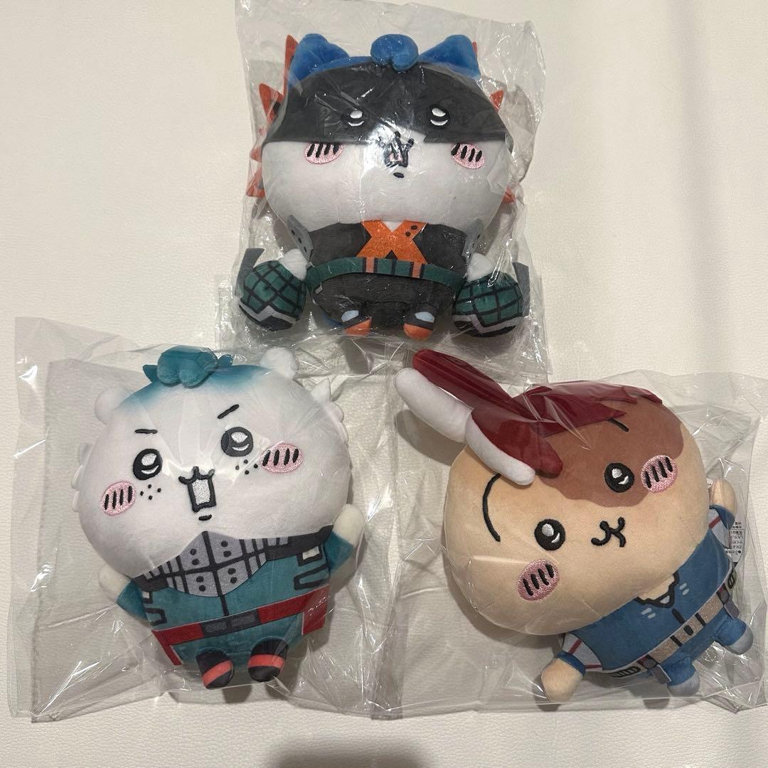 ヒロアカ ちいかわ ぬいぐるみS 3点セット ヒロアカ×ちいかわ