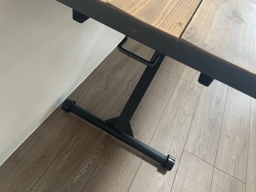 無段階昇降テーブル/インダストリアル/木製/ダイニングテーブル/センターテーブル