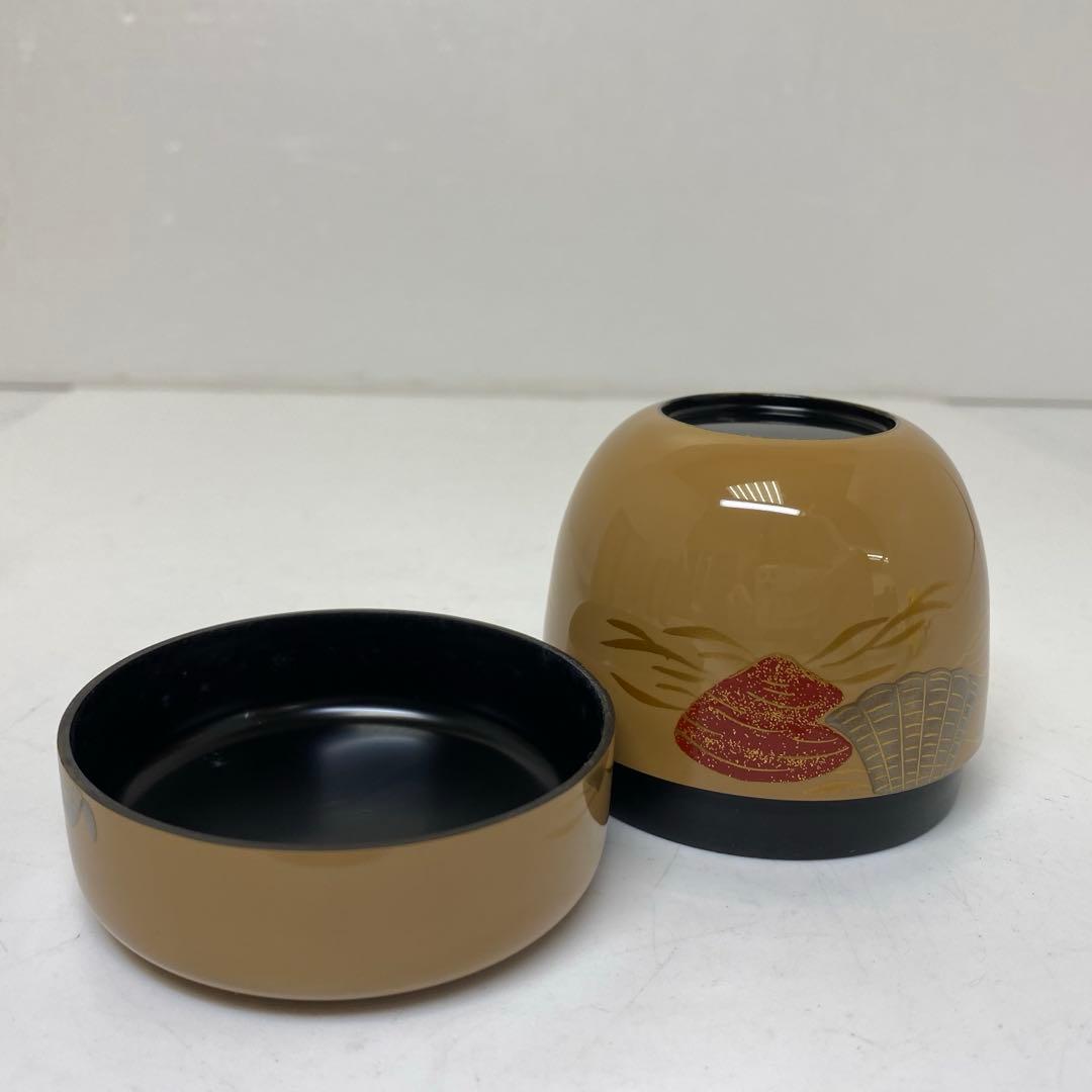 ☆茶3 倉山直彦 海松貝 中棗 幅約6.7㎝ 共箱 東