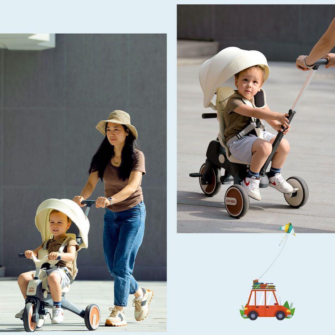 三輪車 コンパクト ワンタッチ折りたたみ サンシェード クリスマス