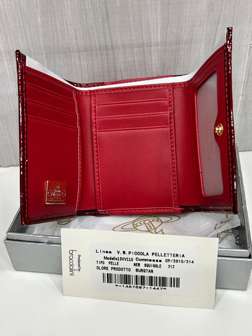 Vivienne Westwood 赤 エナメル 三つ折り財布 ヴィヴィアンウエスト