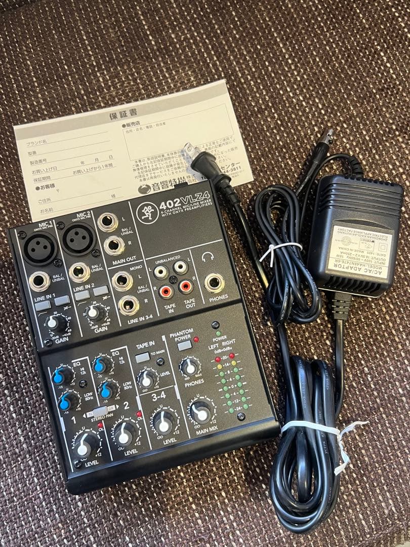 Mackie 402VLZ4 4チャンネル コンパクトミキサー