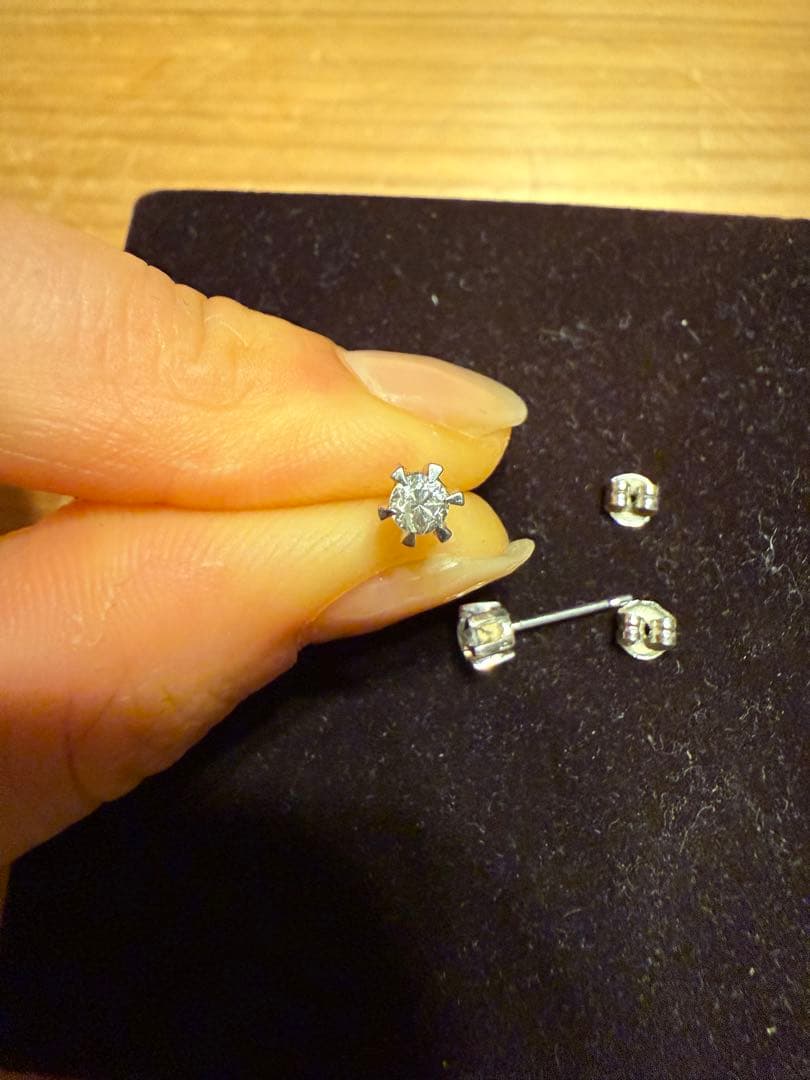 pt900 ダイヤモンドピアス 重量1.2g 査定&クリーニング済