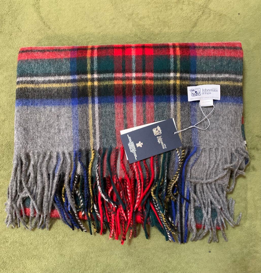 ジョンストンズ大判 マフラー スカーフ グレースチュワートタータン