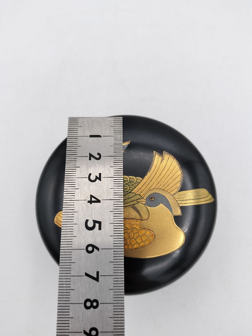 b905【新品・未使用】大平棗 おしどり 鴛鴦 内梨子地 田崎昭一郎 木箱