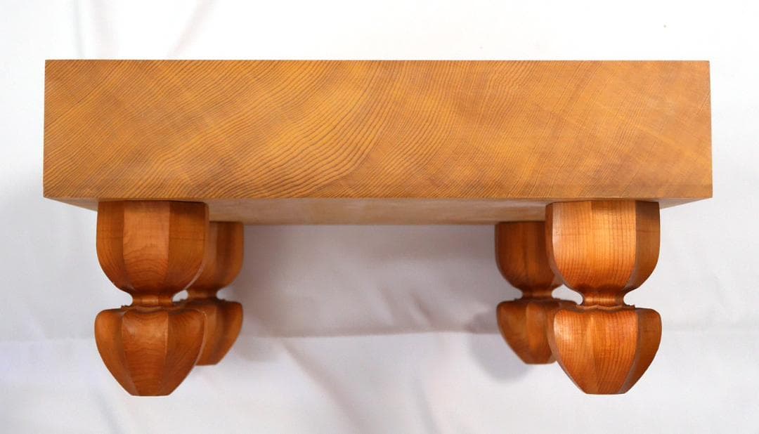 【2回使用】碁盤脚付 30号 19路盤 碁笥・碁石付き 新かや材製