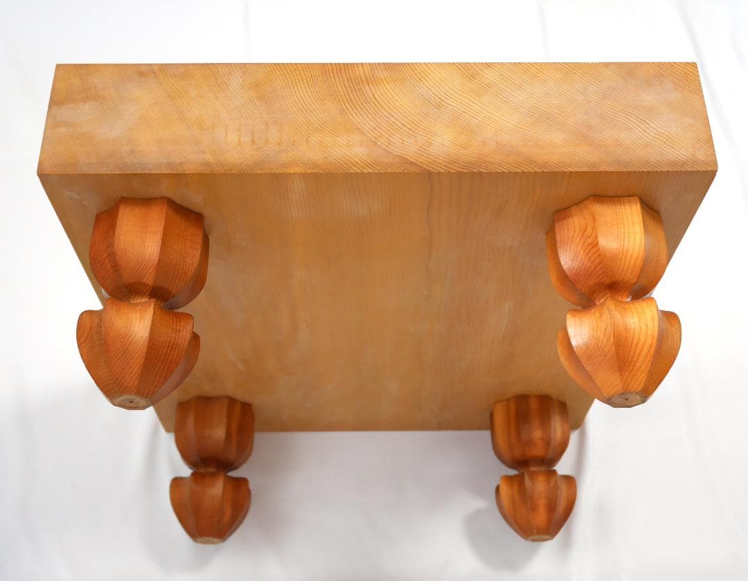 【2回使用】碁盤脚付 30号 19路盤 碁笥・碁石付き 新かや材製