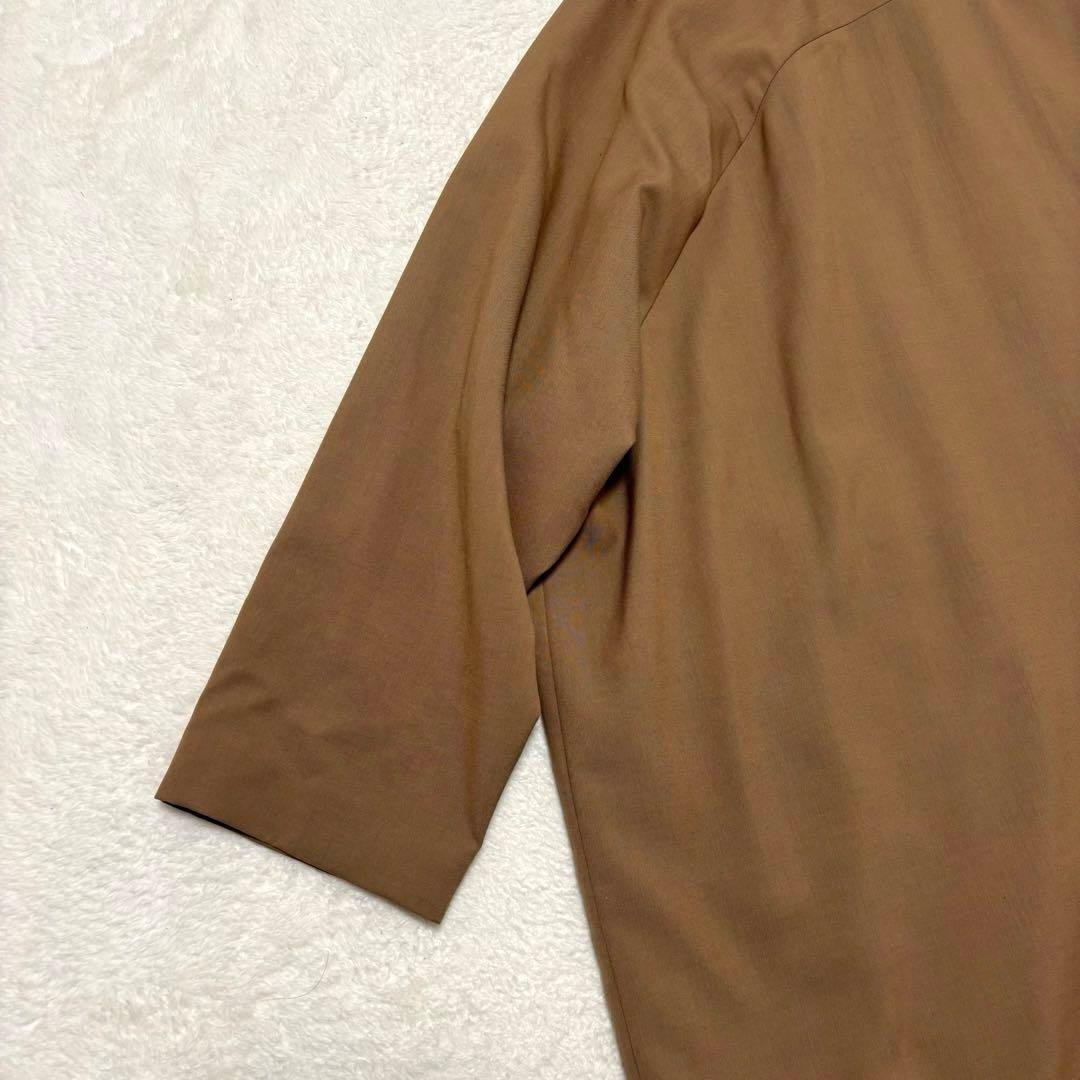 Dulcamara よそいきレイヤードビッグフラップロングコート ブラウン