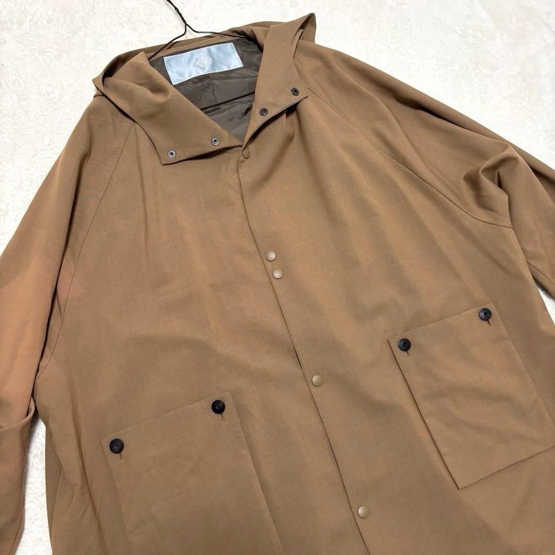 Dulcamara よそいきレイヤードビッグフラップロングコート ブラウン