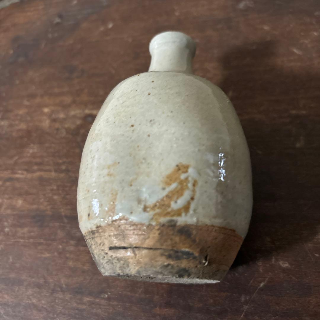 古い美濃　瀬戸小徳利　江戸　明治　花入　酒器　アンティーク　古道具　花器　李朝