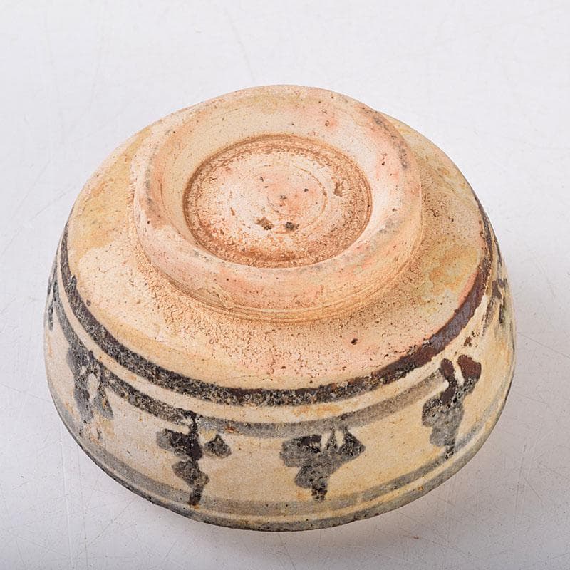 タイ古陶磁 スンコロク 宋胡禄 唐草文 盒子 香合 時代箱付 Z 8540 美術