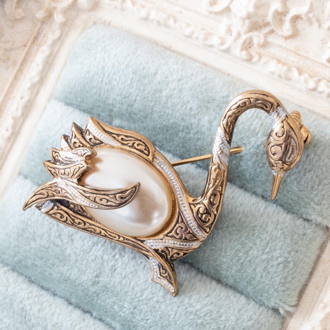 ダマスキナード ヴィンテージ ブローチ SPAIN スペイン 象嵌細工 ダマ