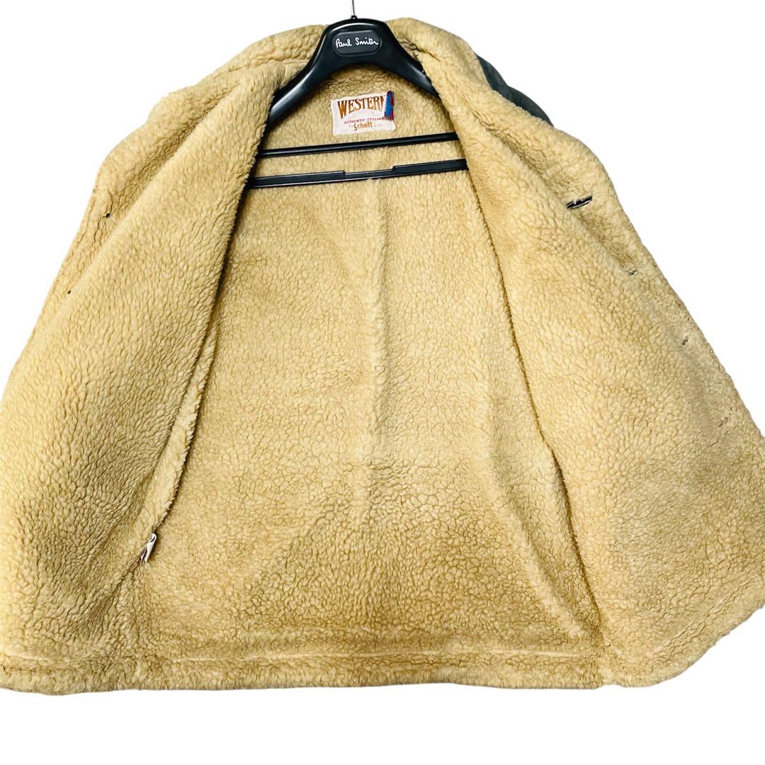希少✨80S Schott ムートン ウエスタンヨーク ランチジャケット 40