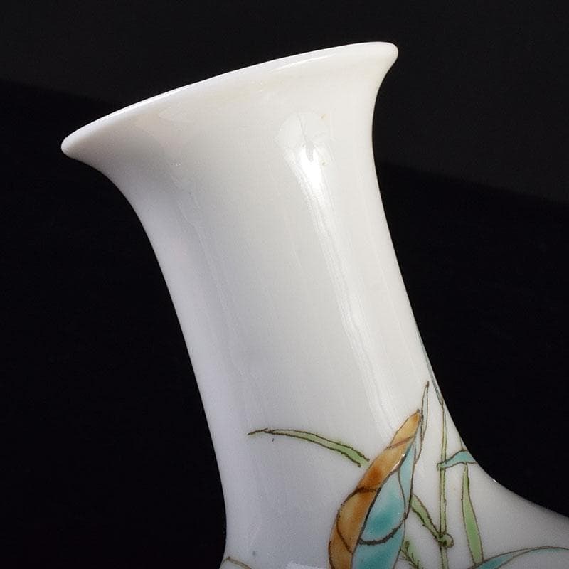 中国 乾隆年製款 粉彩 花鳥文瓶 花入 C 6925 - メルカリ