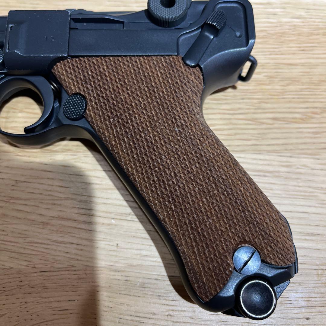 タナカワークス　ルガー　P08 4インチ　ガスブローバック　木製グリップ装着