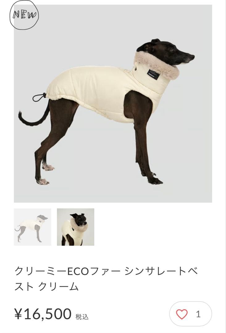 hashilcco イタグレ服ベストSサイズ hashilcco イタグレ服ベストS