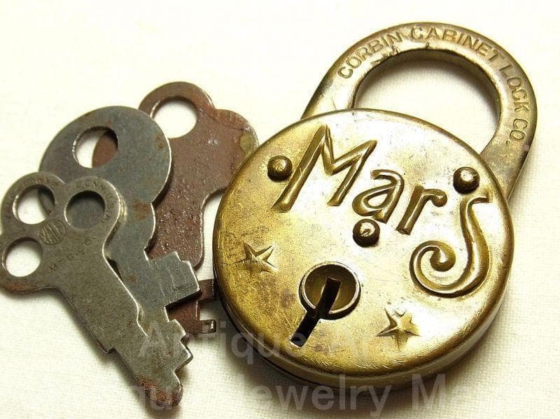 《p1051》“Mars”（火星）1900年初頭 P&F Corbin社 南京錠