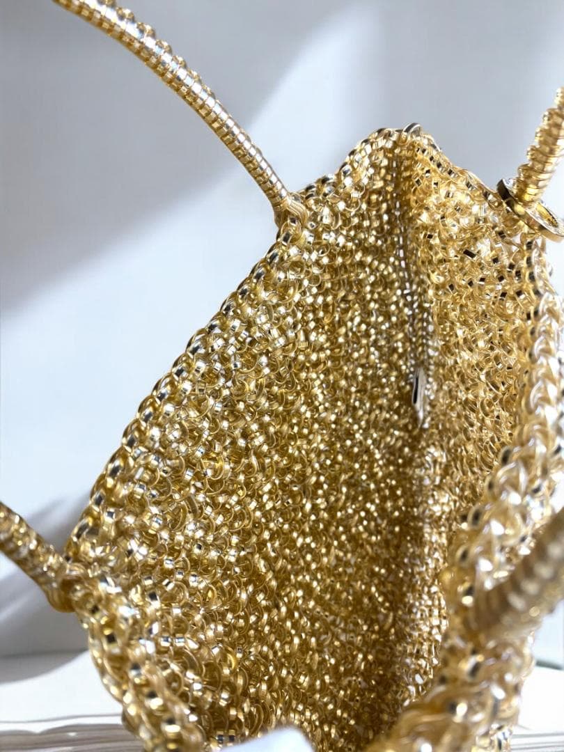 ANTEPRIMA ゴールドビーズバッグ