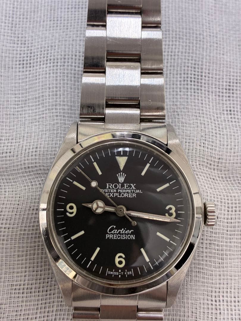 K*s様 ROLEX Explorer 自動巻き カルティエ文字盤　リダン品